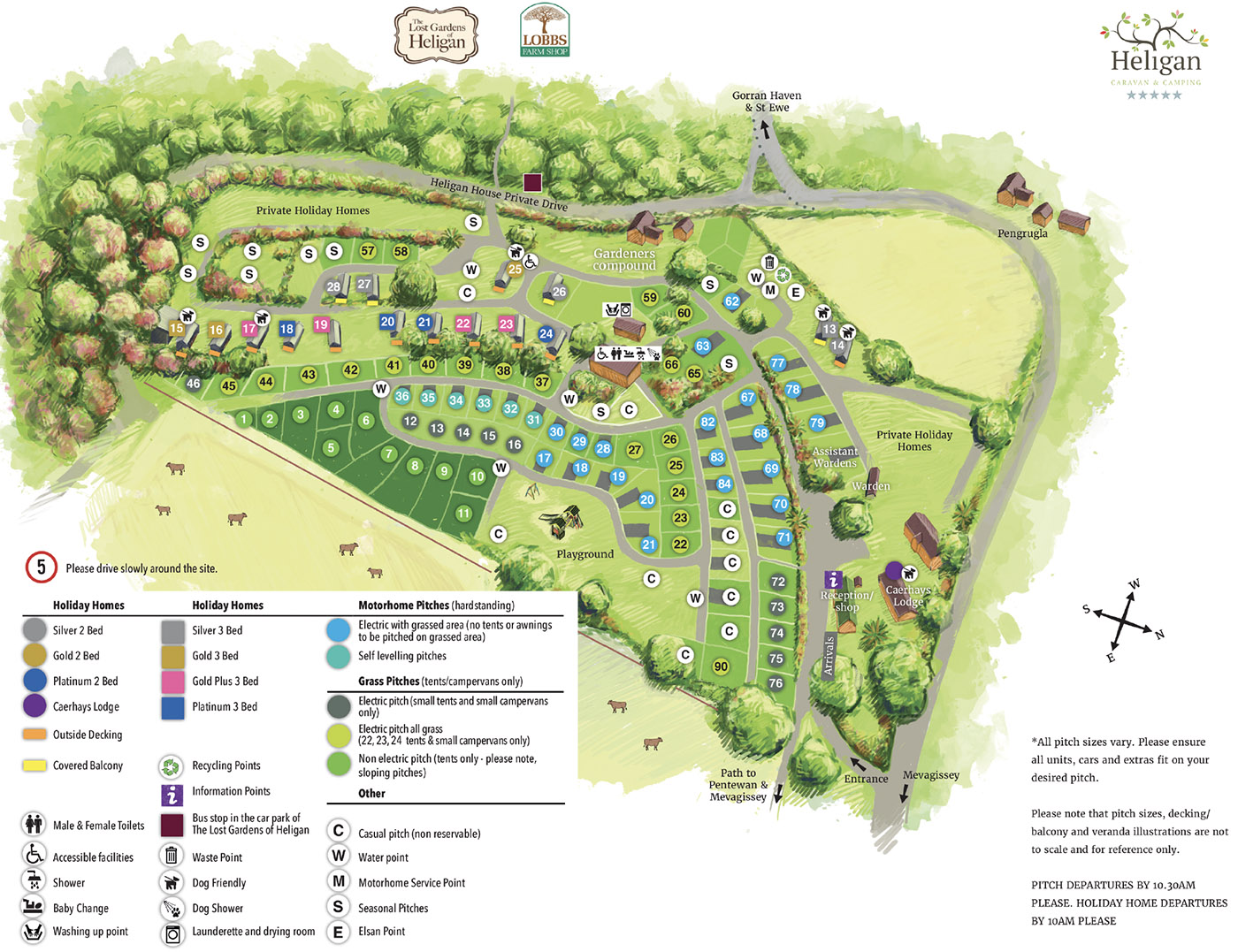 Heligan Woods park layout